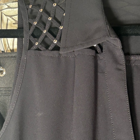 Carmen Marc Valvo Black Studded Blouse - Picture 6 of 10